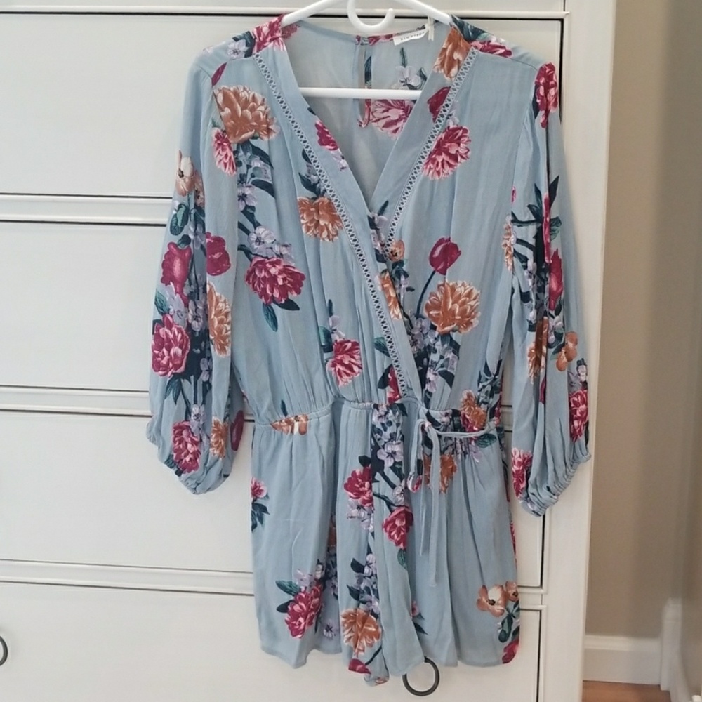 Blu Pepper Floral Print Romper